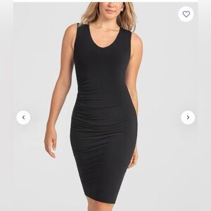 Honeylove Black Ruched Dress